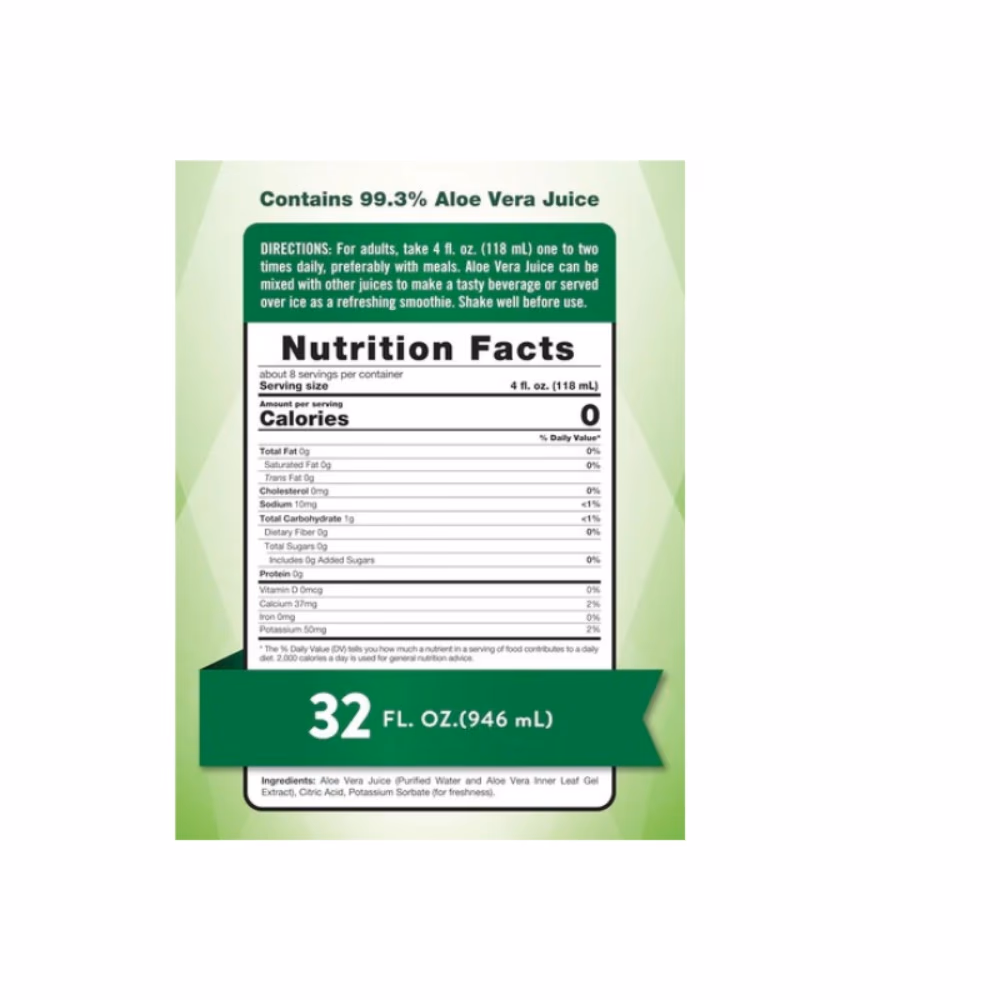 Nature's Truth Aloe Vera Juice Unflavored 946ml 2