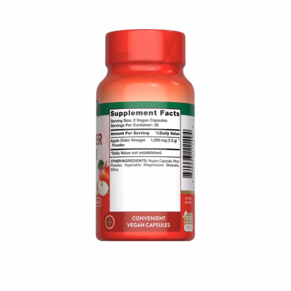 Nature's Truth Apple Cider Vinegar 1200mg 60 Caps 3