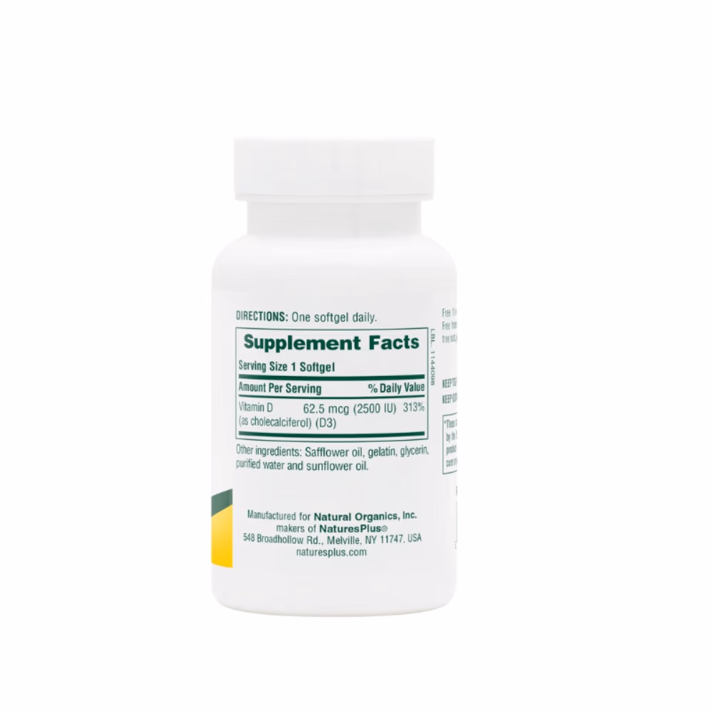 Nature's Plus Vitamin D3 5000IU 60 Softgels 2
