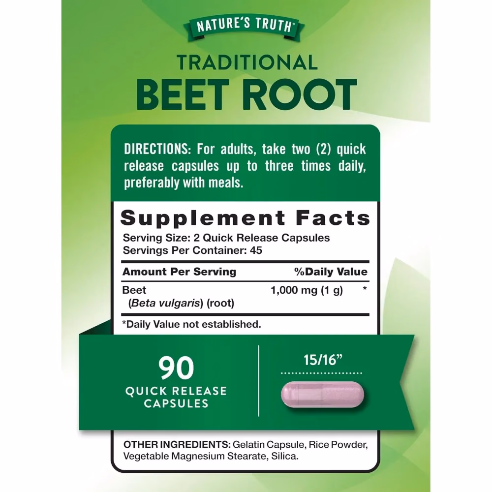 Natures Truth Beet Root 1000Mg - 90 Capsules 5