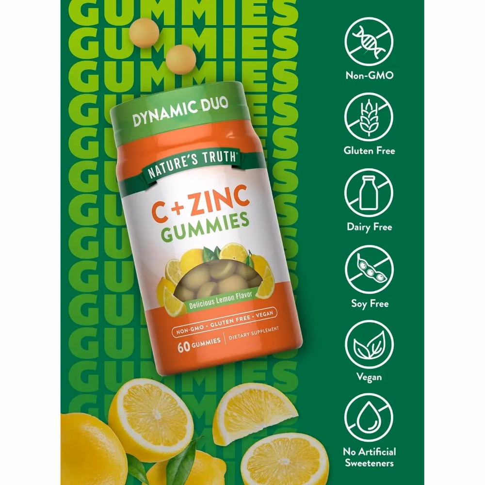 Natures Truth C+Zinc Immune Support - 60 Gummies 5