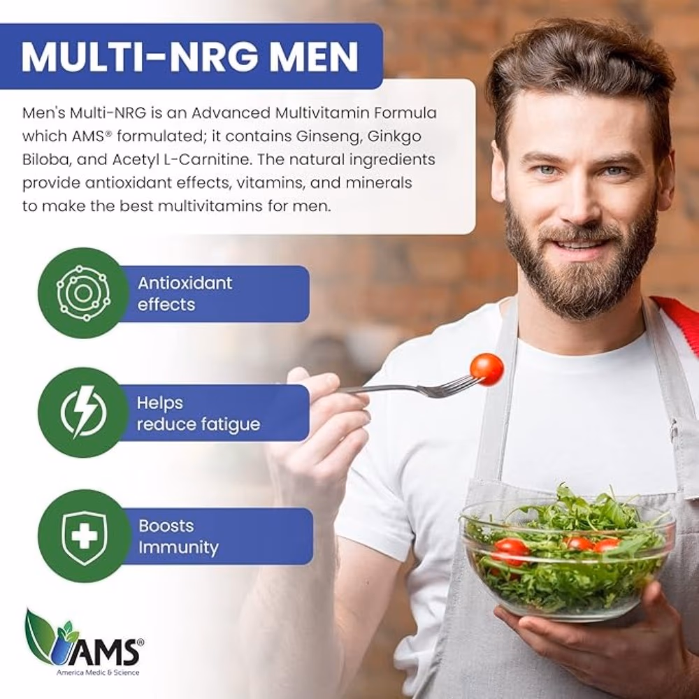 AMS Multi-NRG Multivitamin for Men – 45 Capsules 5