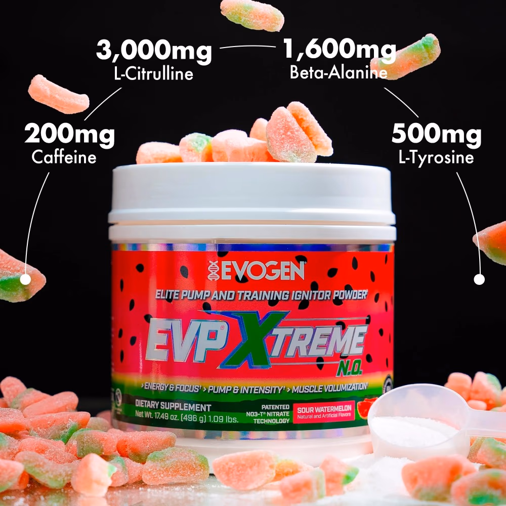 Evogen EVP Extreme N.O. Pre-Workout 496gm - Sour Watermelon Flavor 3