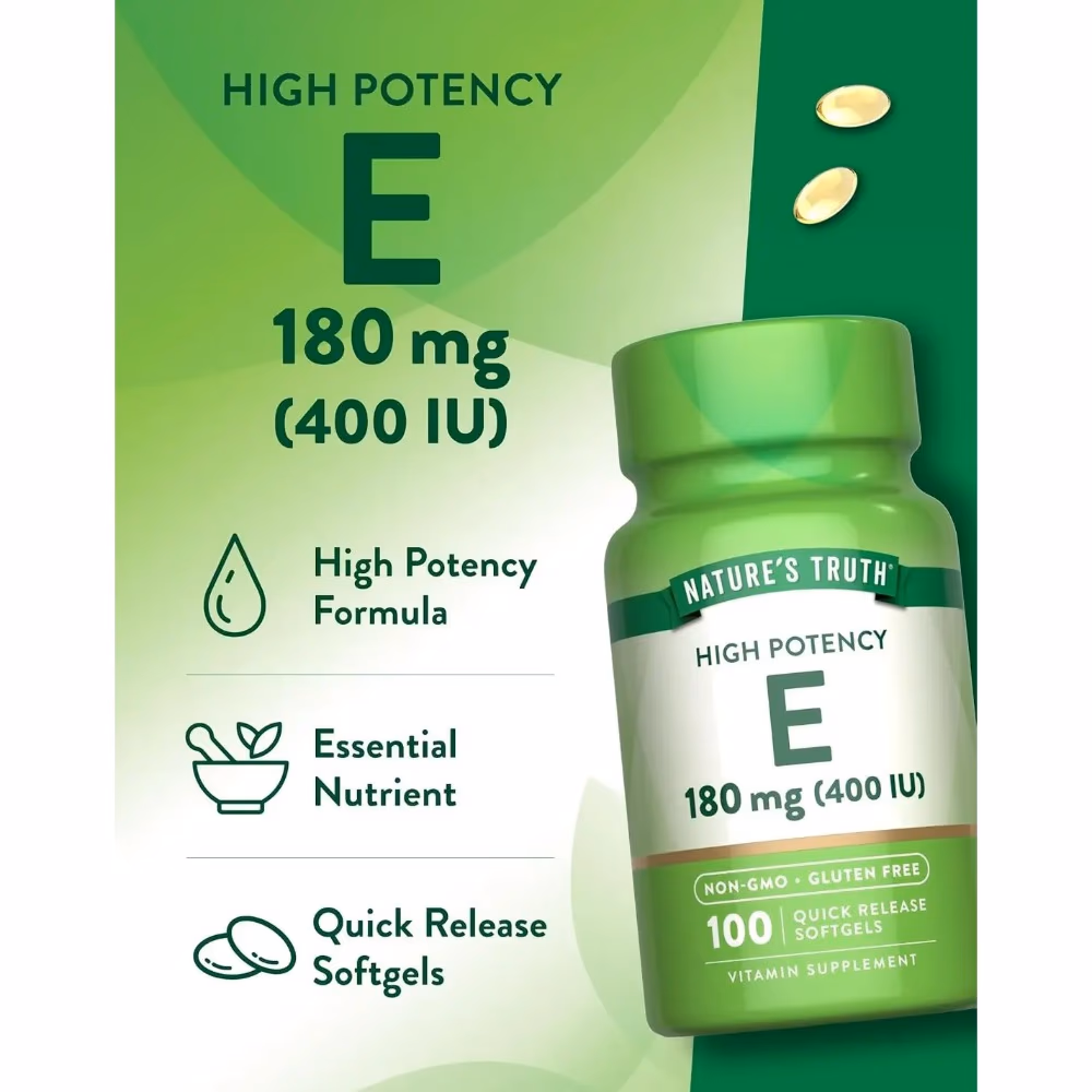 Natures Truth Vitamin-E 400 IU - 100 Softgels 2