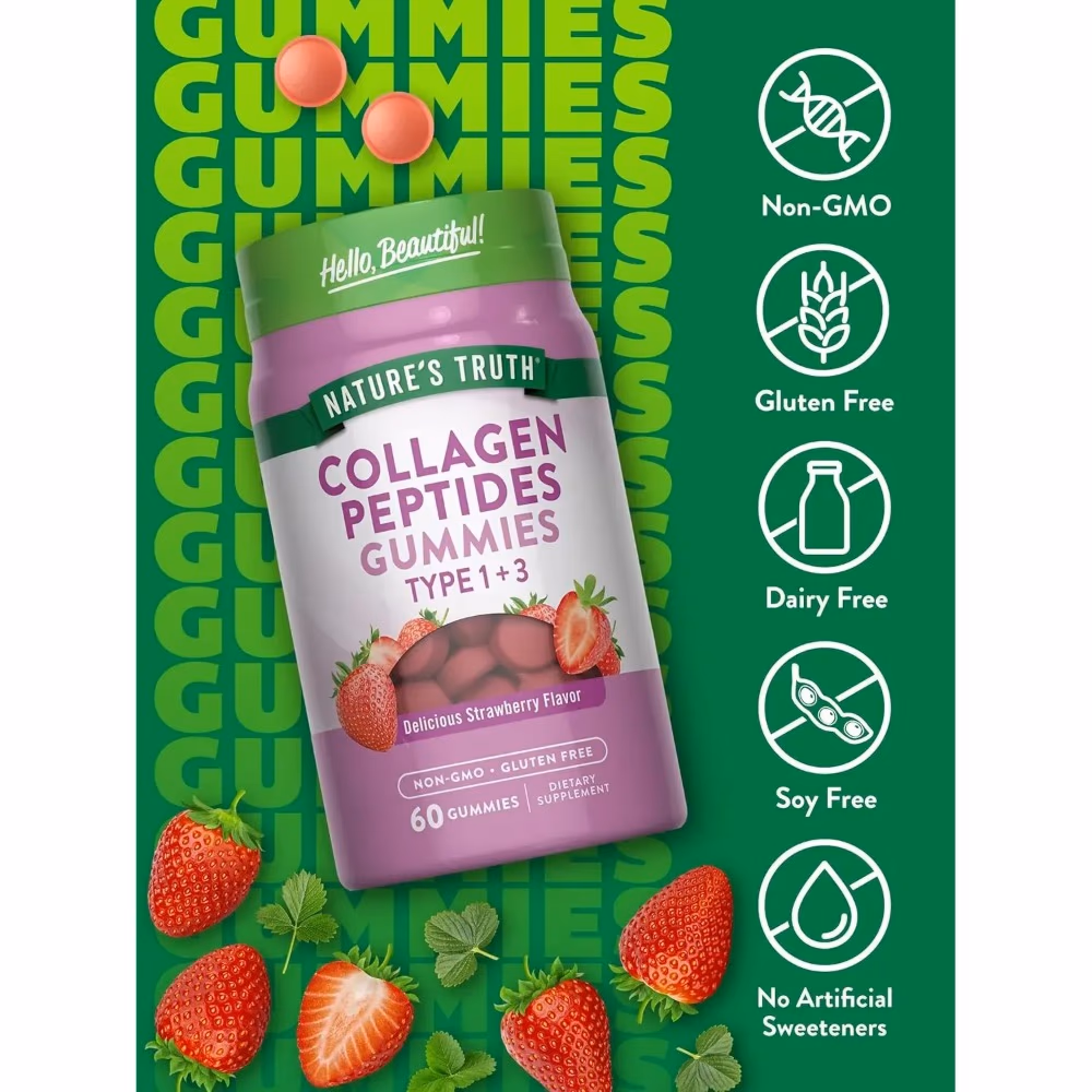 Natures Truth Beauty Collagen Type 1+3 - 60 Gummies 5