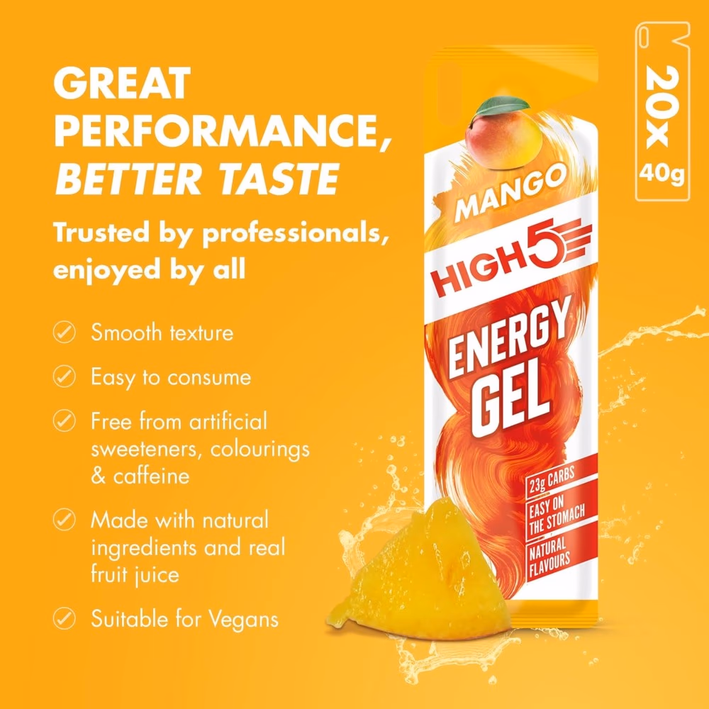 HIGH5 Energy Gel Mango 40g – Fast Energy for Running, Cycling And Endurance 3