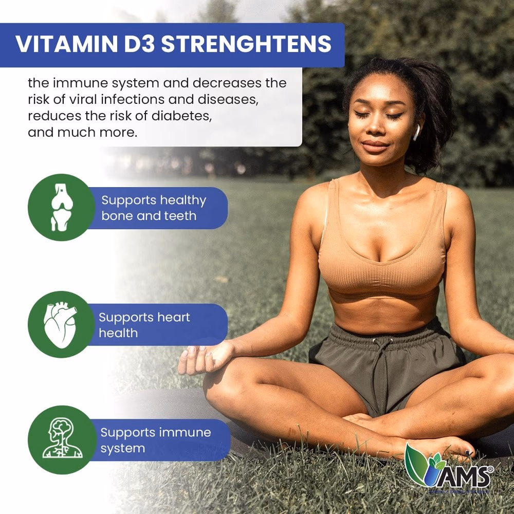 AMS Vitamin D3 10000Iu Softgels 60S 4