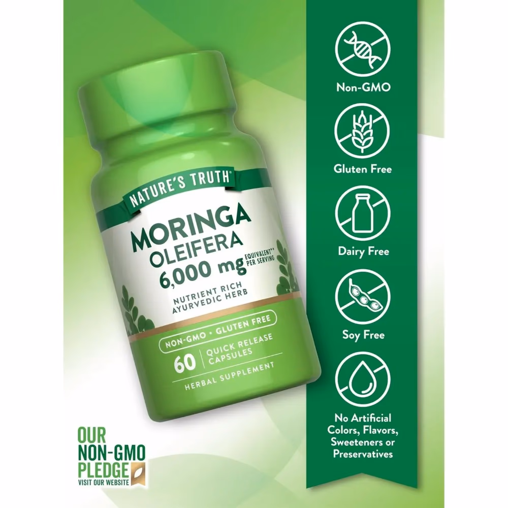 Natures Truth Moringa Oleifera 6000Mg - 60 Capsules 4