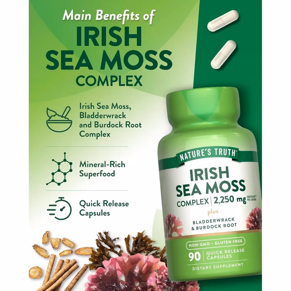 Natures Truth Irish Sea Moss Complex 2250Mg - 90 Capsules 4