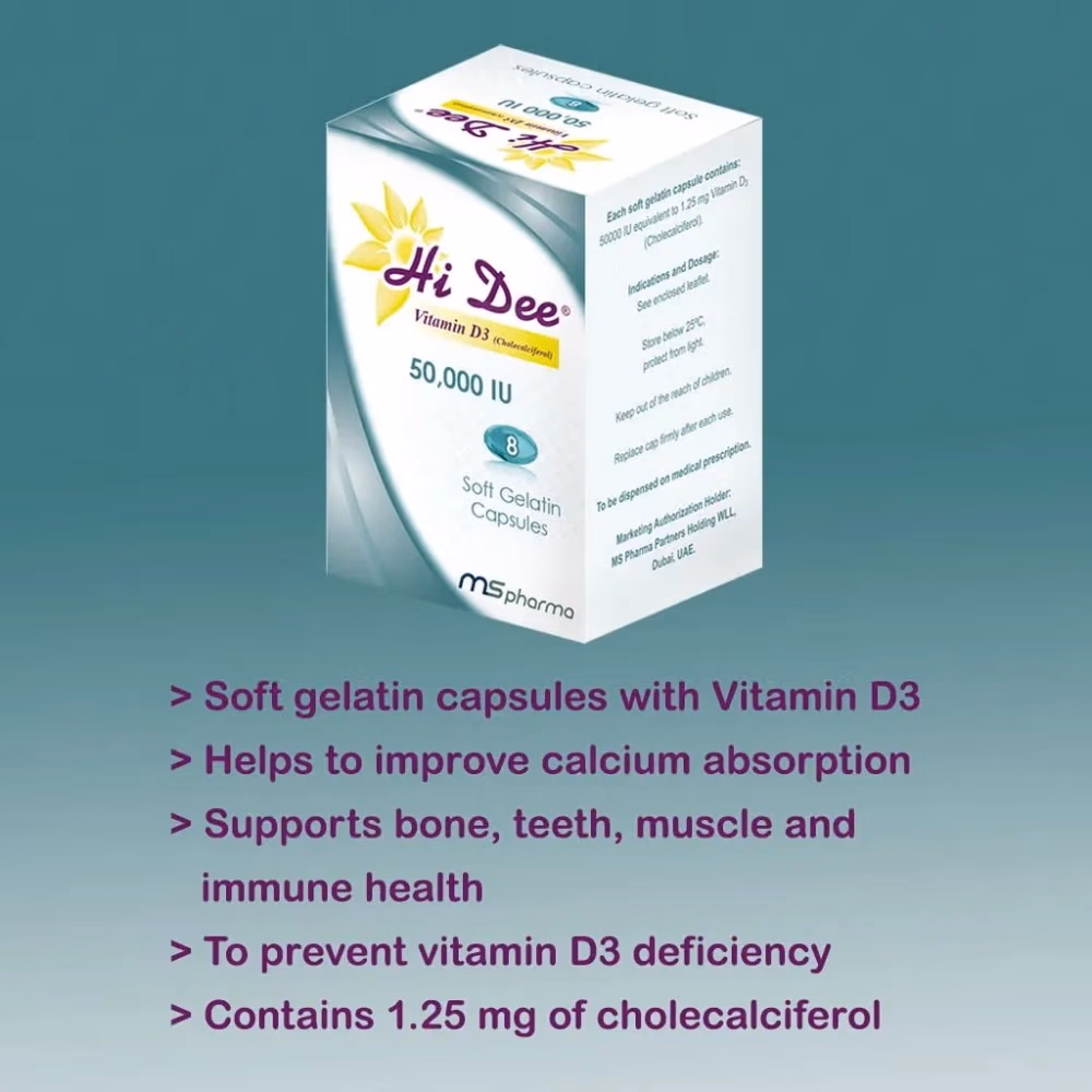 Hi Dee Vitamin D3 50000 IU Soft Caps 8s 2