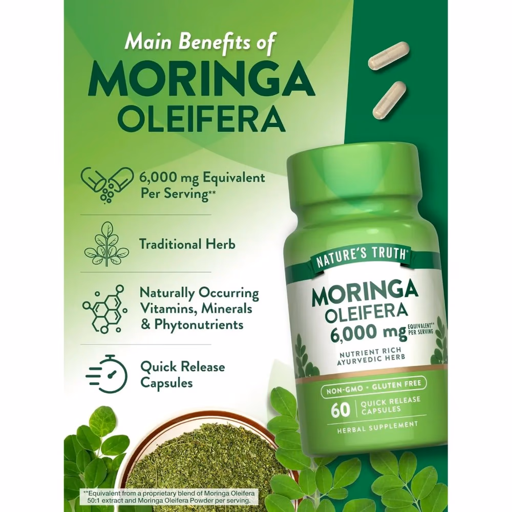 Natures Truth Moringa Oleifera 6000Mg - 60 Capsules 3