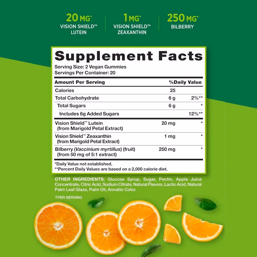 Natures Truth Lutein 20Mg Plus Zeaxanthin Orange - 40 Gummies 2