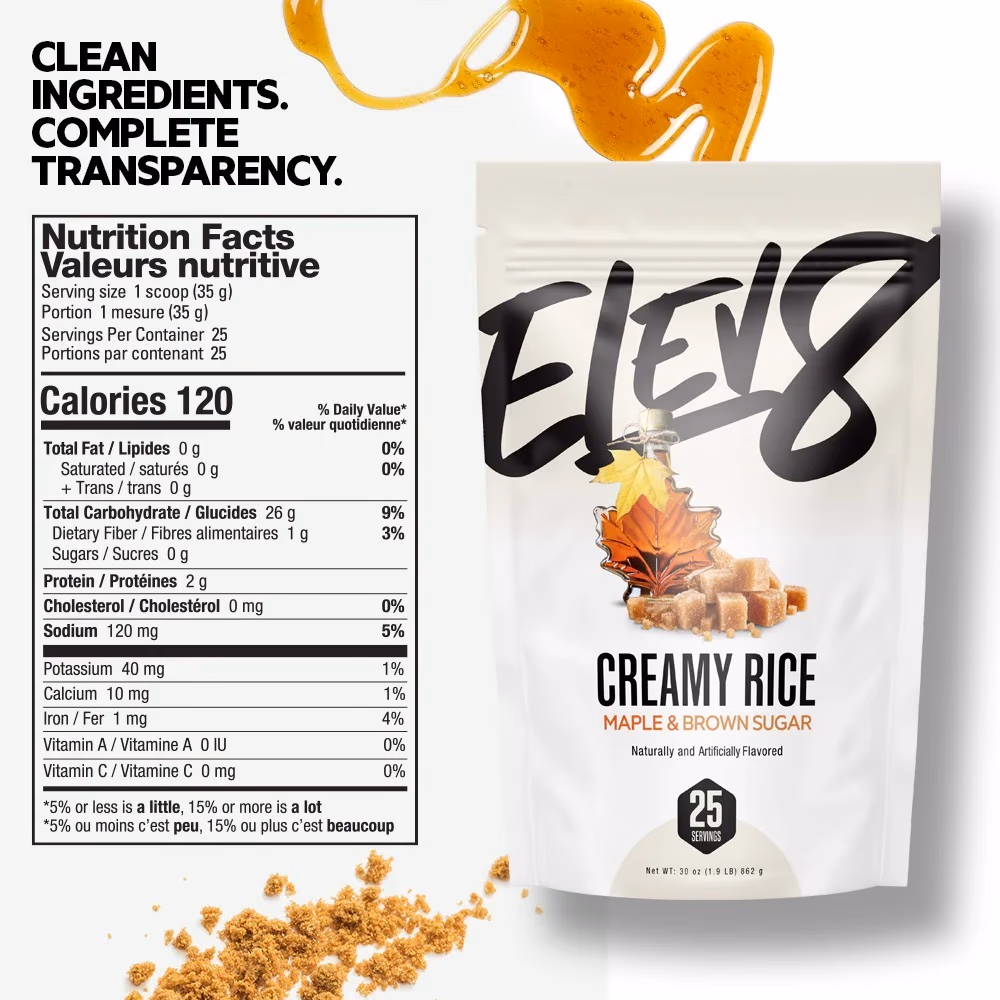 ELEV8 Creamy Rice Maple & Brown Sugar 875g 3
