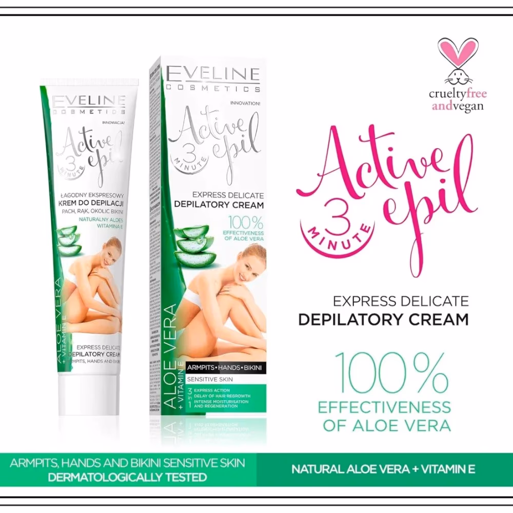 Eveline Active Epil Depilatory Cream with Aloe Vera 125ml 4