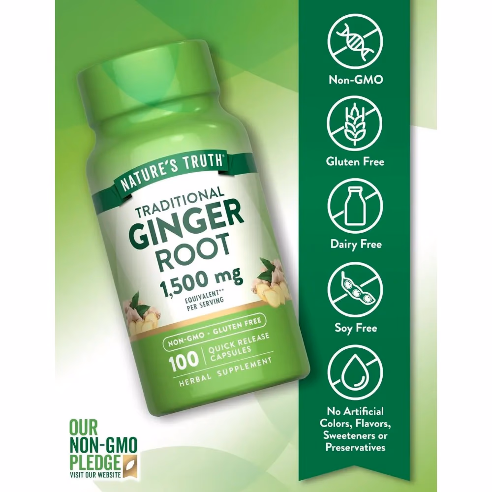 Natures Truth Ginger Root 1500Mg - 100 Capsules 5