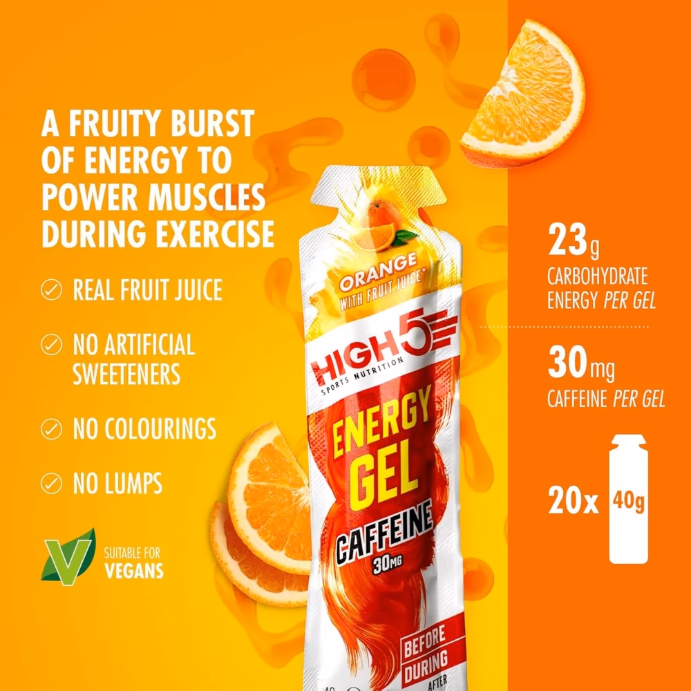 HIGH5 Energy Gel Orange 40g – Quick Energy for Running, Cycling And Endurance 2