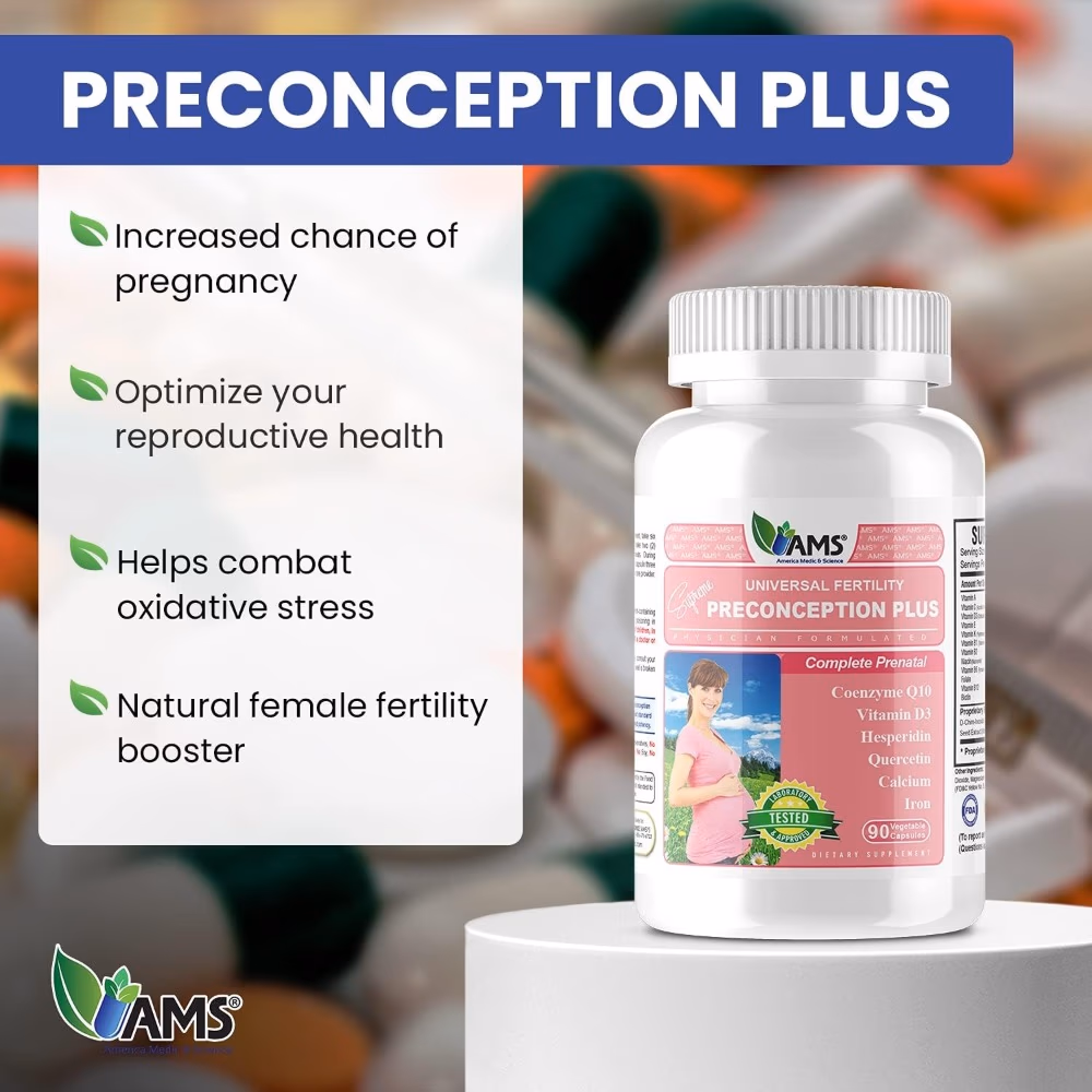 AMS Preconception Plus Female Capsules – 180 Count 3