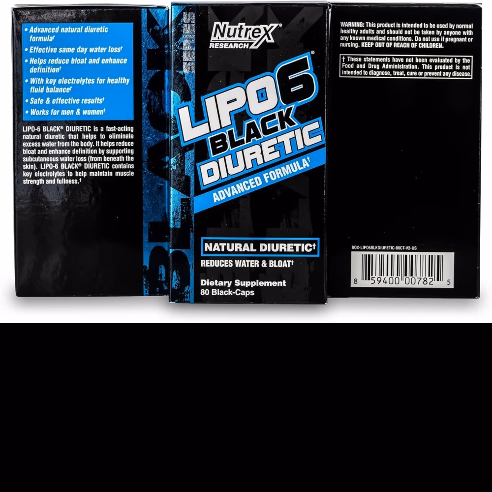 Nutrex Lipo‑6 Black Diuretic – 80 Fast‑Acting Caps 4