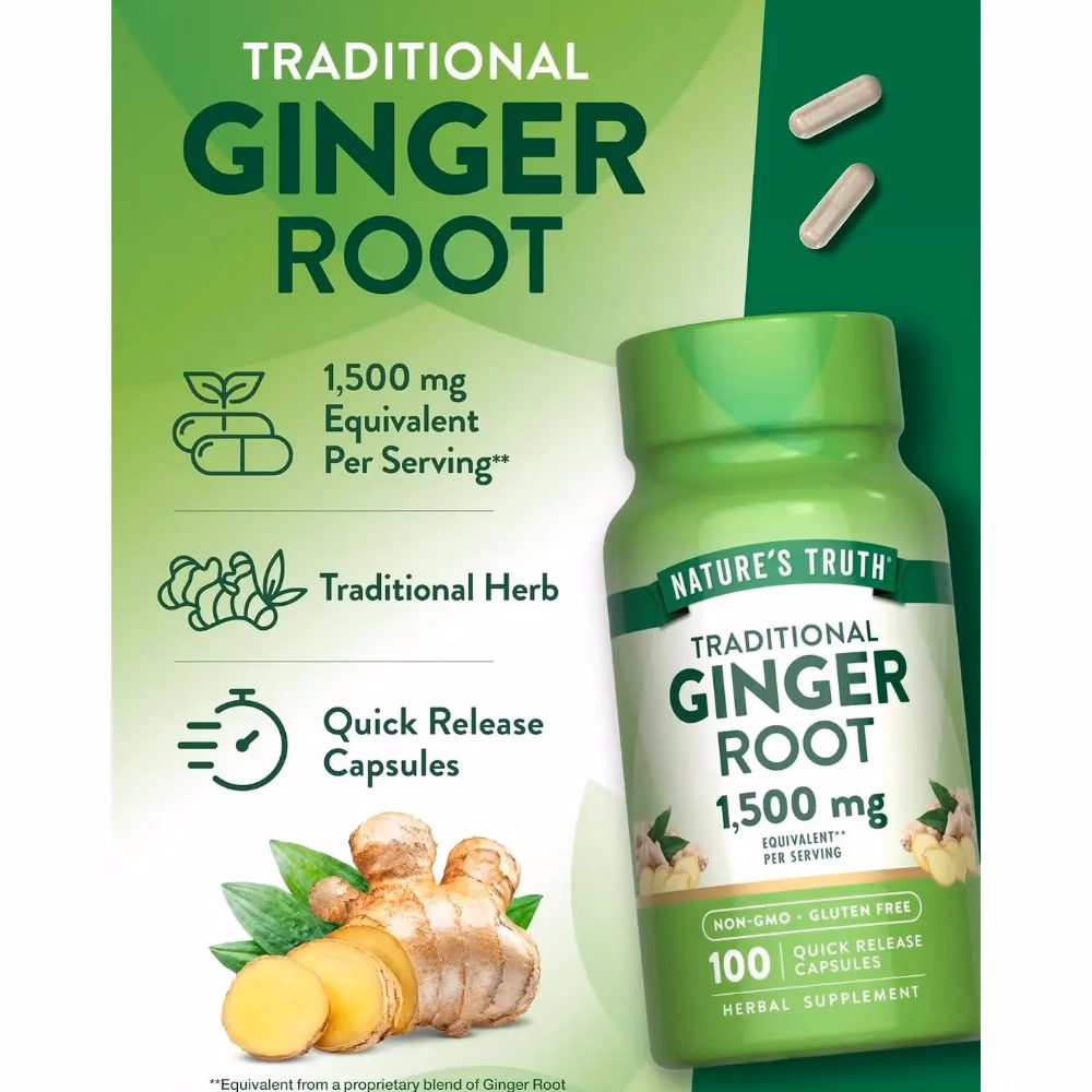 Natures Truth Ginger Root 1500Mg - 100 Capsules 3