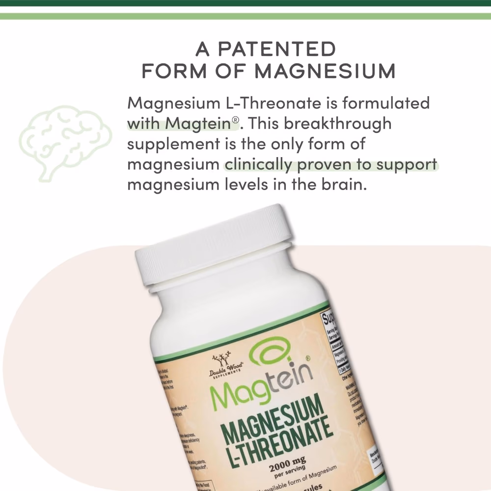 Double Wood Magtein 2000mg Capsules 100s 5