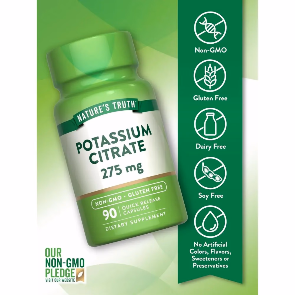 Natures Truth Potassium Citrate 275Mg - 90 Capsules 4