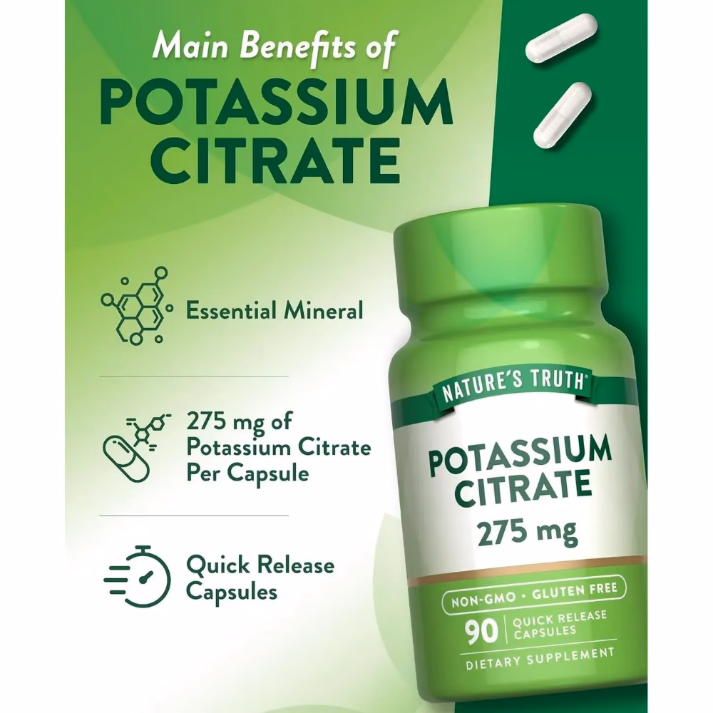 Natures Truth Potassium Citrate 275Mg - 90 Capsules 2