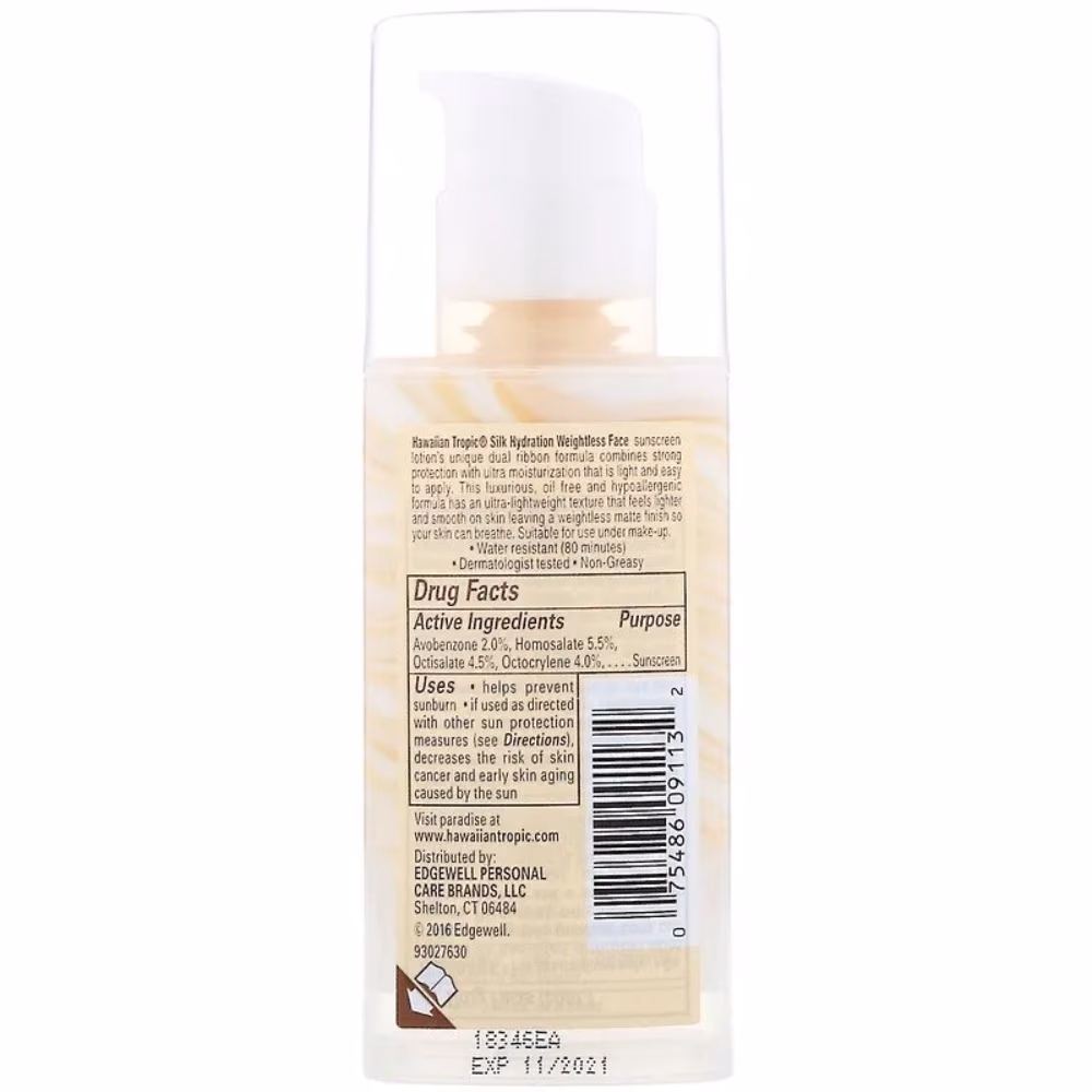 Hawaiian Tropic Weightless SPF 30 Face Cream 50ml 2