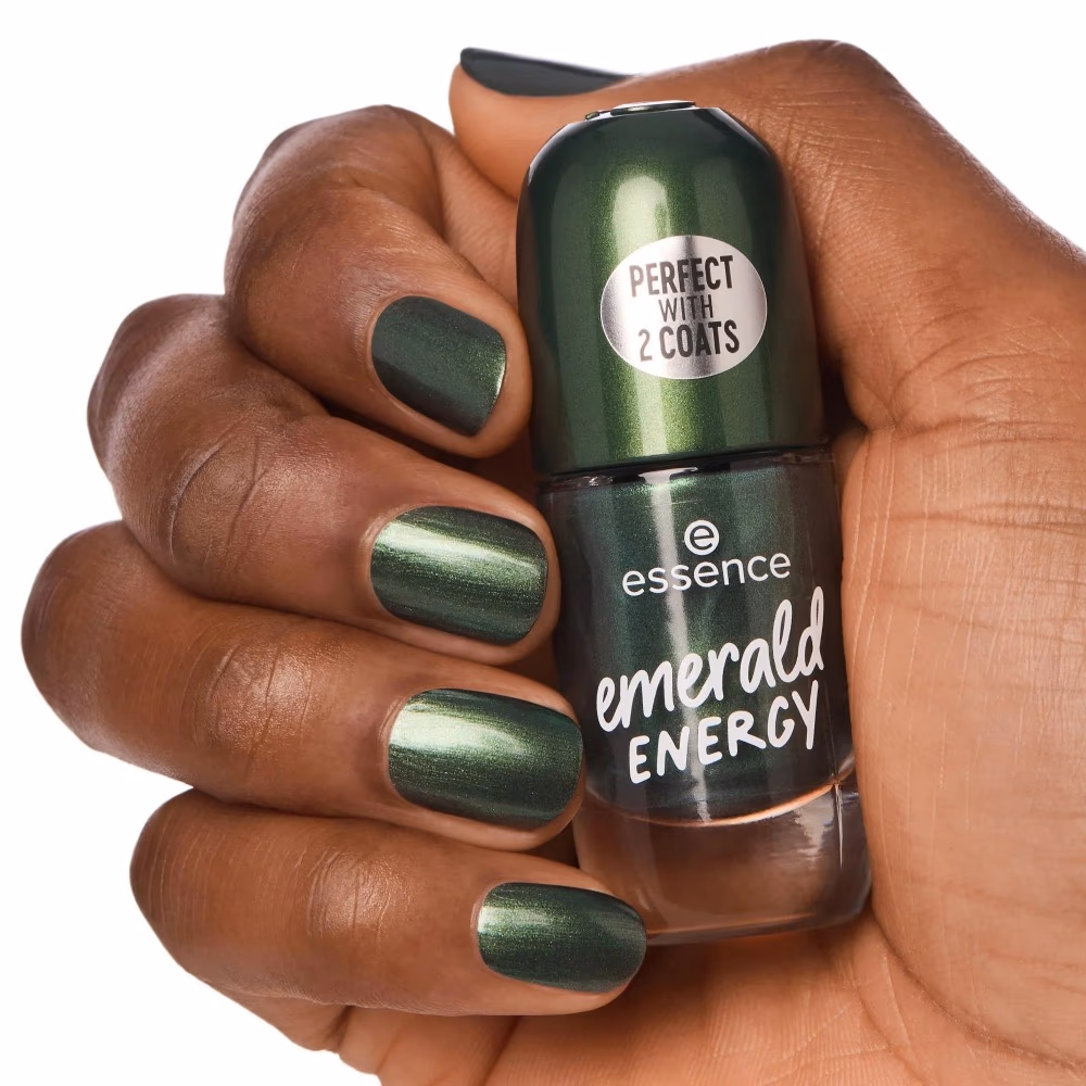 Essence Gel Nail Colour 73 Emerald Energy – Glossy Long Lasting Green Nail Polish 4