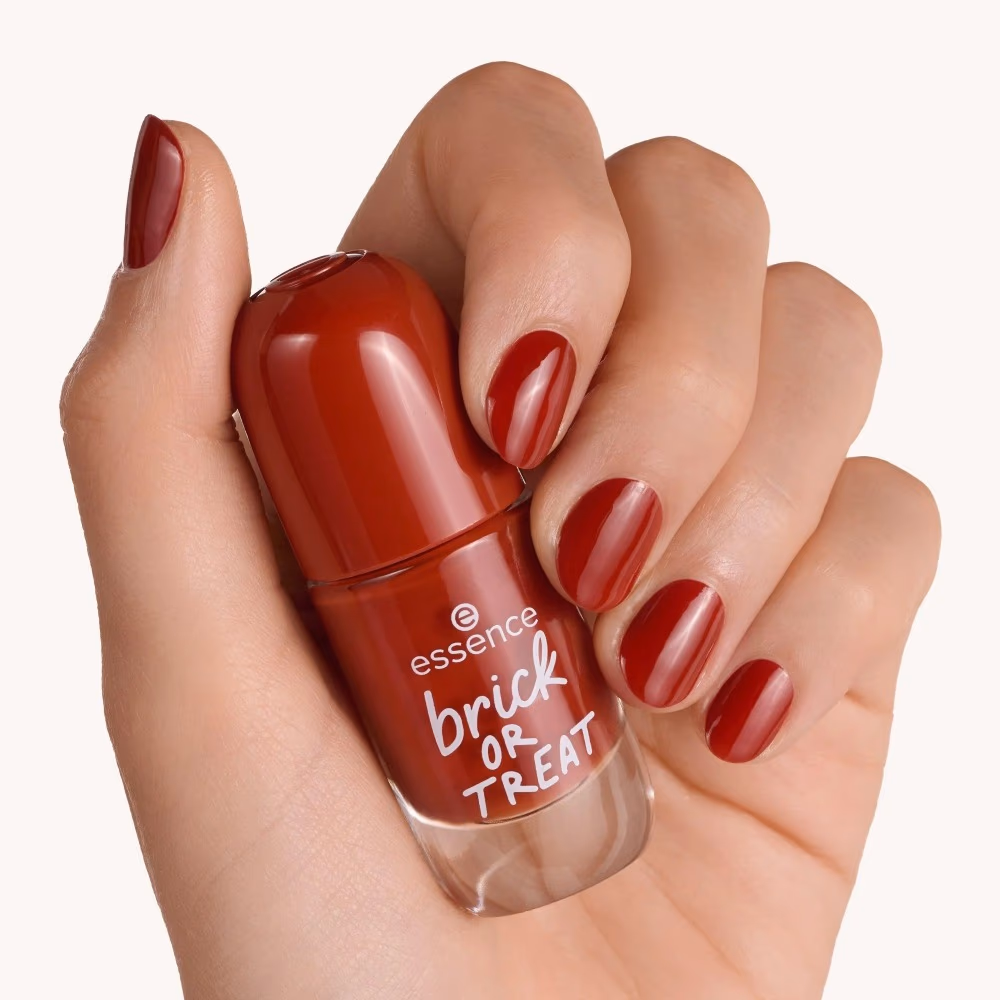 Essence Gel Nail Colour 59 Brick or Treat – Long Lasting High Shine Brick Red Nail Polish 5