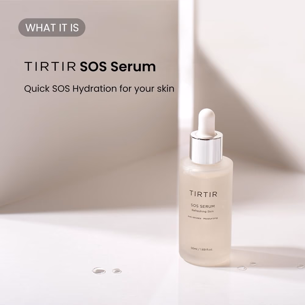 TIRTIR Refreshing Skin SOS Serum 50ml - Soothing serum designed to calm, hydrate, and repair stressed or sensitive skin. 2