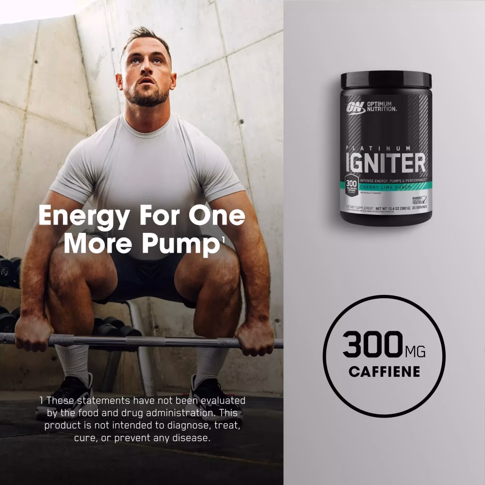 Optimum Nutrition Platinum Igniter Cherry Lime Punch 380g 5
