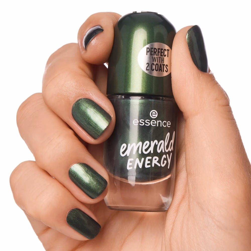 Essence Gel Nail Colour 73 Emerald Energy – Glossy Long Lasting Green Nail Polish 3