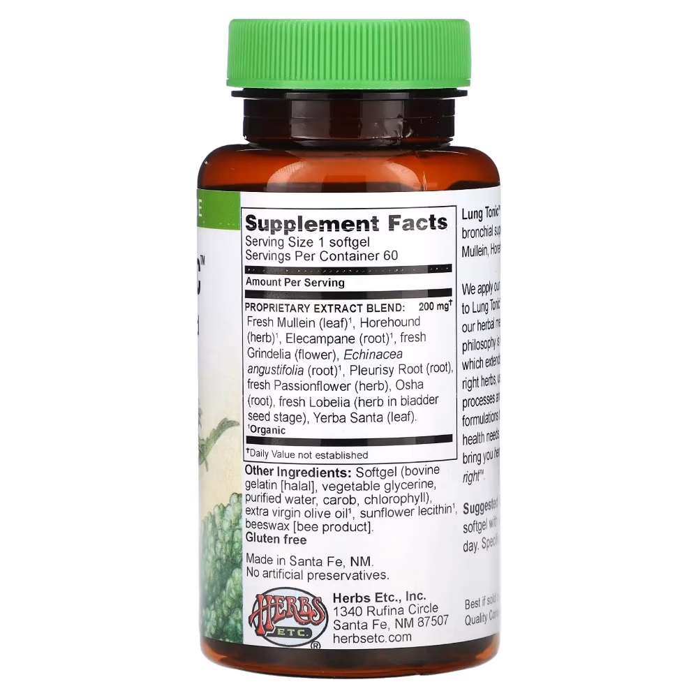 Herbal Medicine Lung Tonic Softgels 60s 2