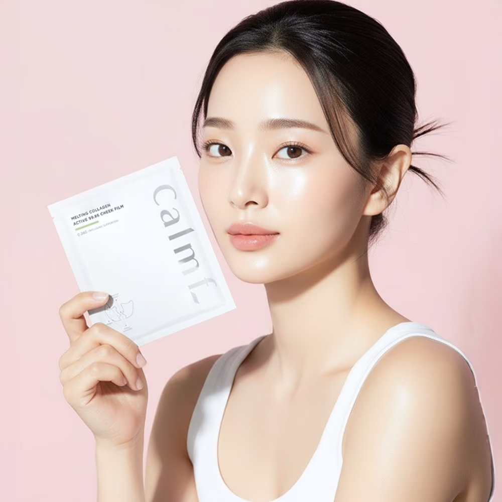 Calmf Melting Collagen Active 99.86% Cheek Film 5 Sheets 3