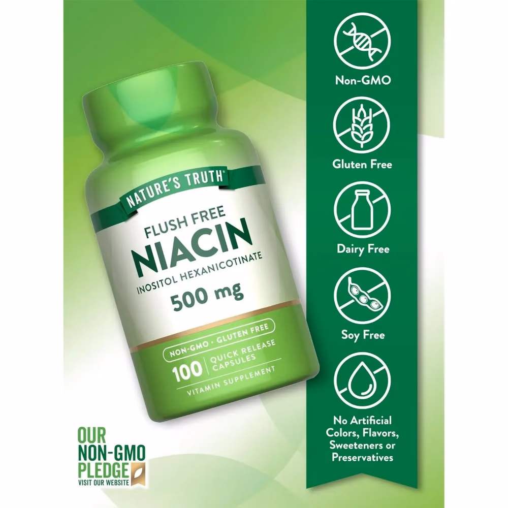 Natures Truth Niacin Inositol 500Mg - 100 Capsules 3
