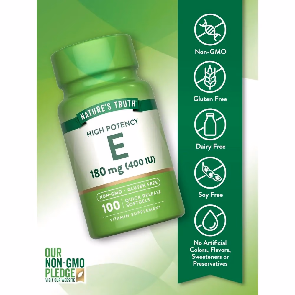 Natures Truth Vitamin-E 400 IU - 100 Softgels 5