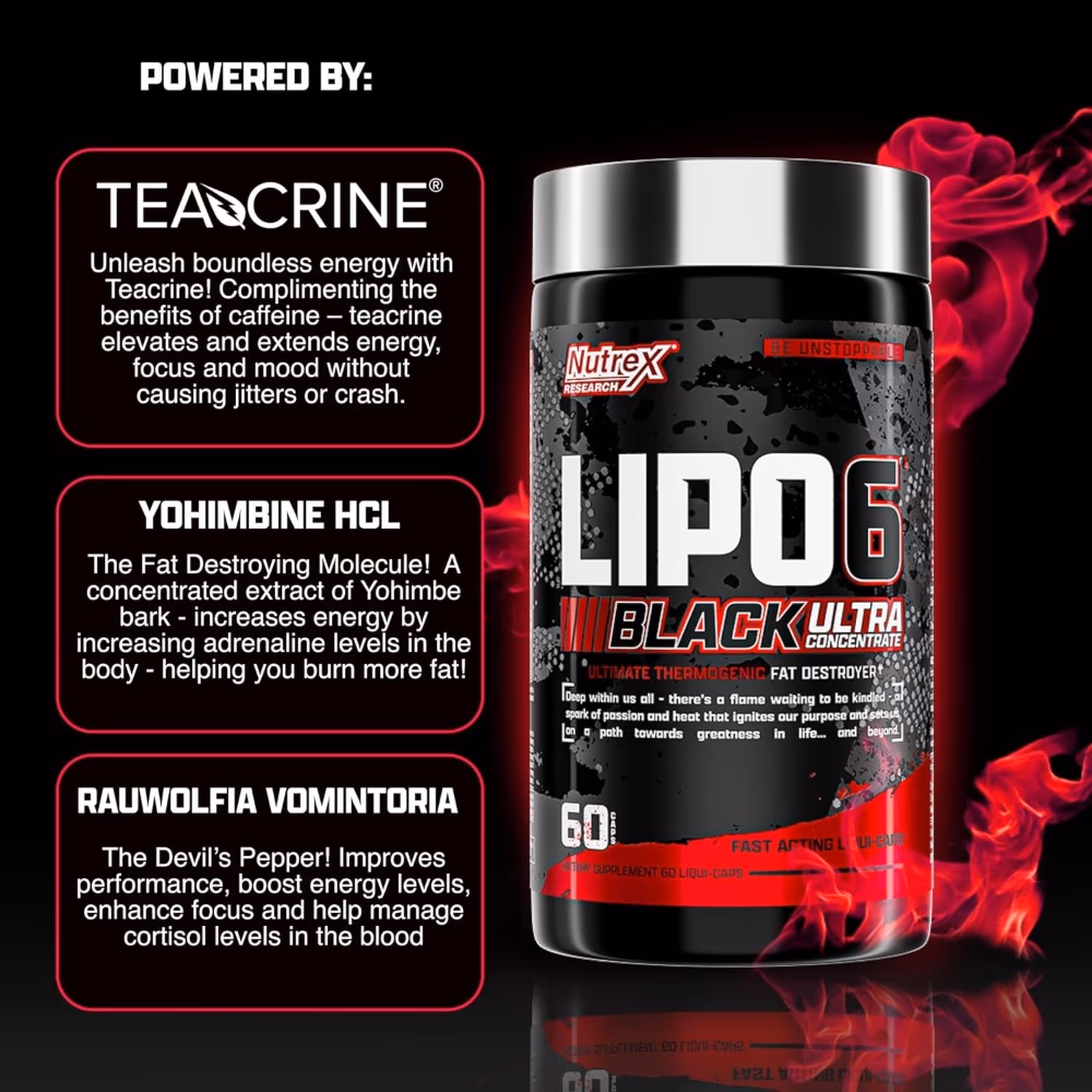 Nutrex Lipo‑6 Black – 120 Fast‑Acting Liquid Caps  2