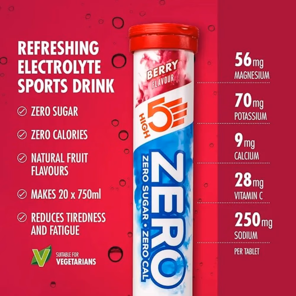 High5 Zero Electrolyte Drink Berry – 20 Effervescent Tablets for Hydration 3