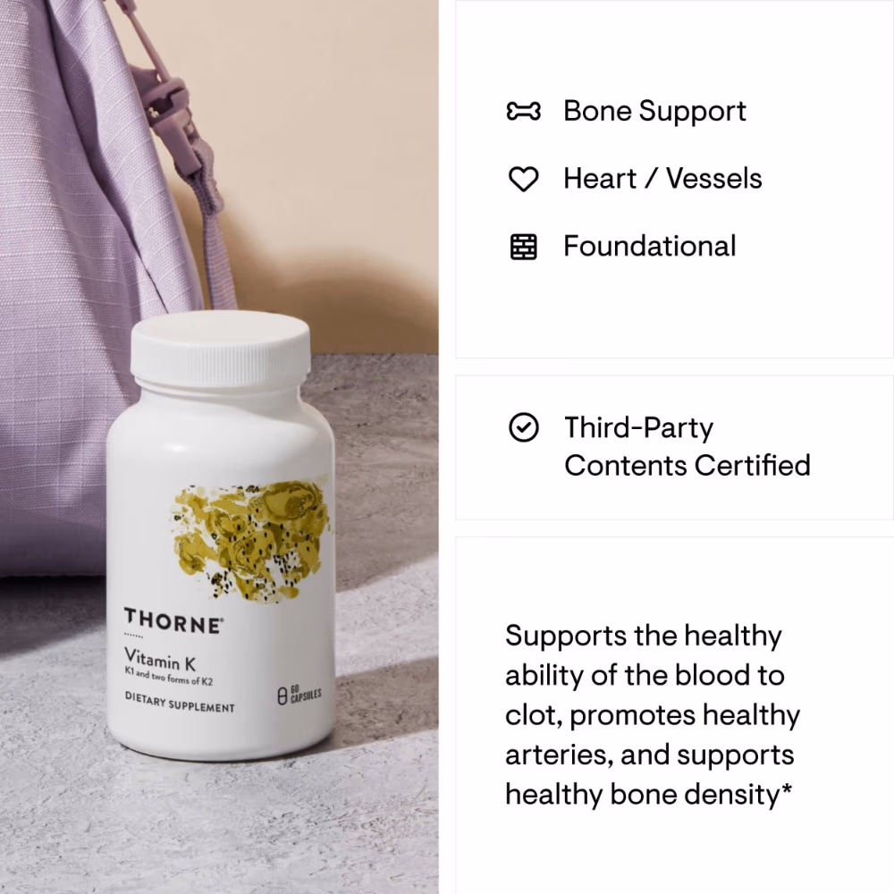 Thorne Vitamin K and Two Forms of K2 - 60 Capsules 4