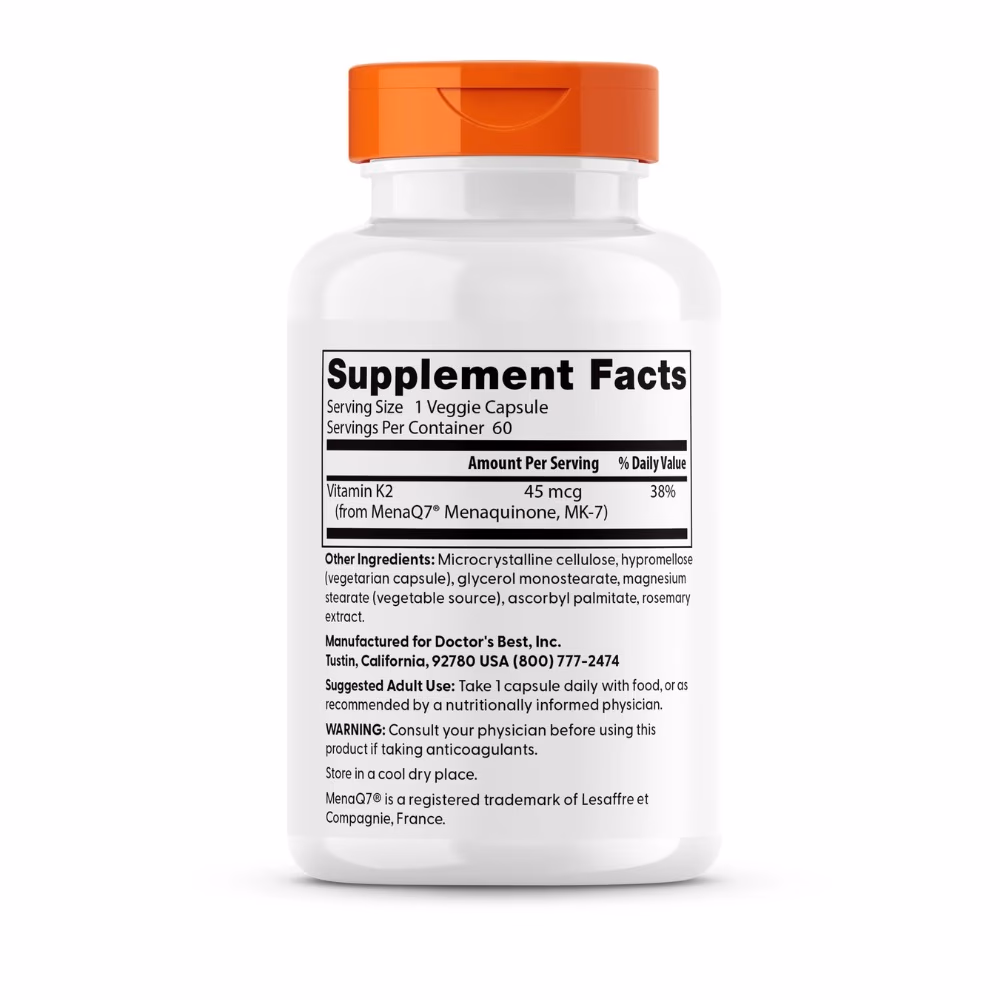 Doctor's Best Vitamin K2 MK-7 45MCG 60 Softgels 2