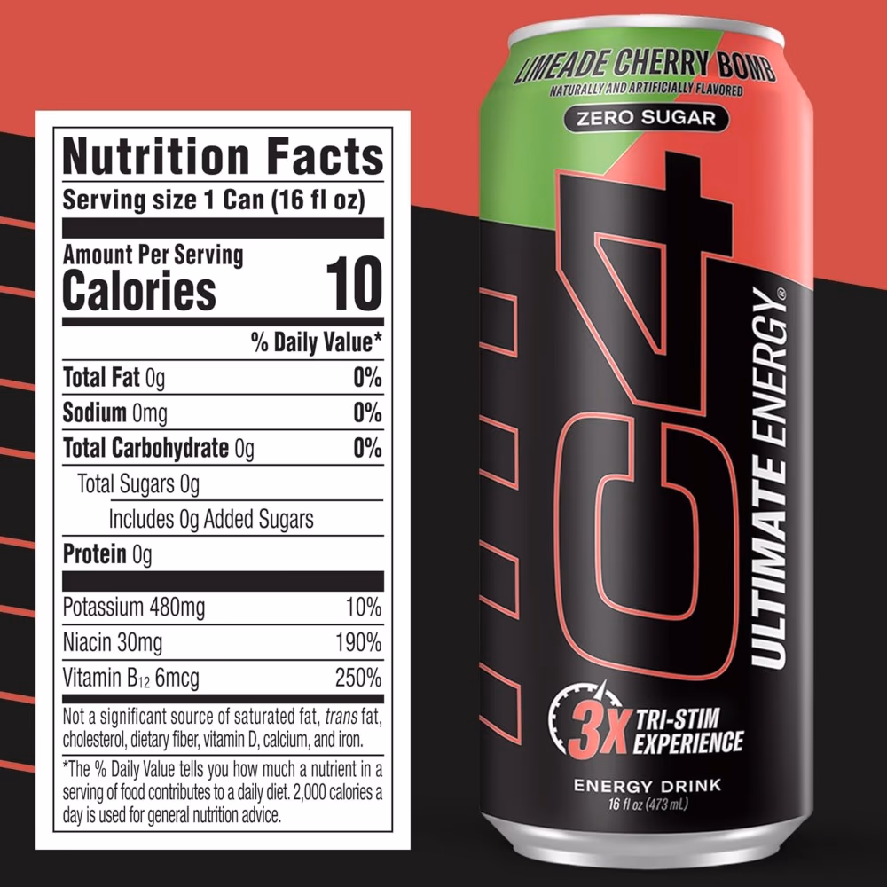 Cellucor C4 Ultimate Energy RTD Limeade Cherry Bomb - 473ml 2