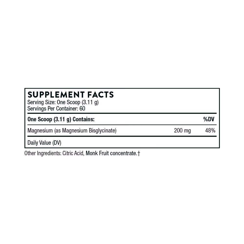 Thorne Magnesium Bisglycinate Powder – 187g 2