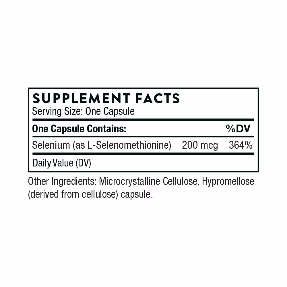 Thorne Selenium 200mcg – 60 Capsules 2