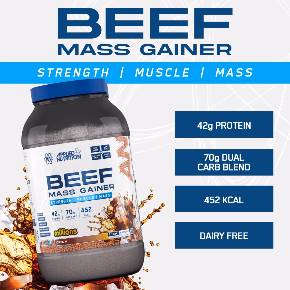 Applied Nutrition Beef Mass Gainer Cola 3.13kg 2