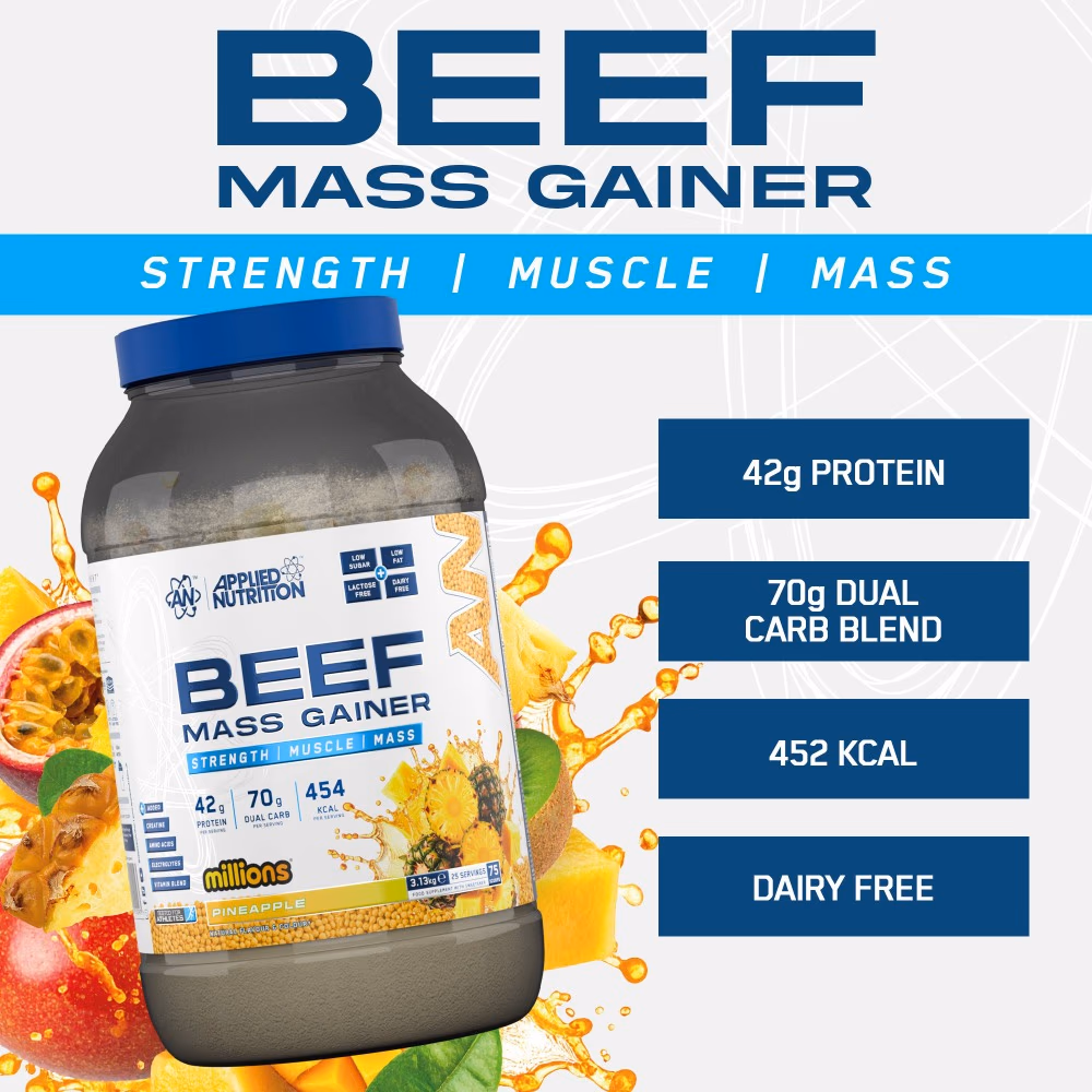 Applied Nutrition Beef Mass Gainer Pineapple 3.13kg 2