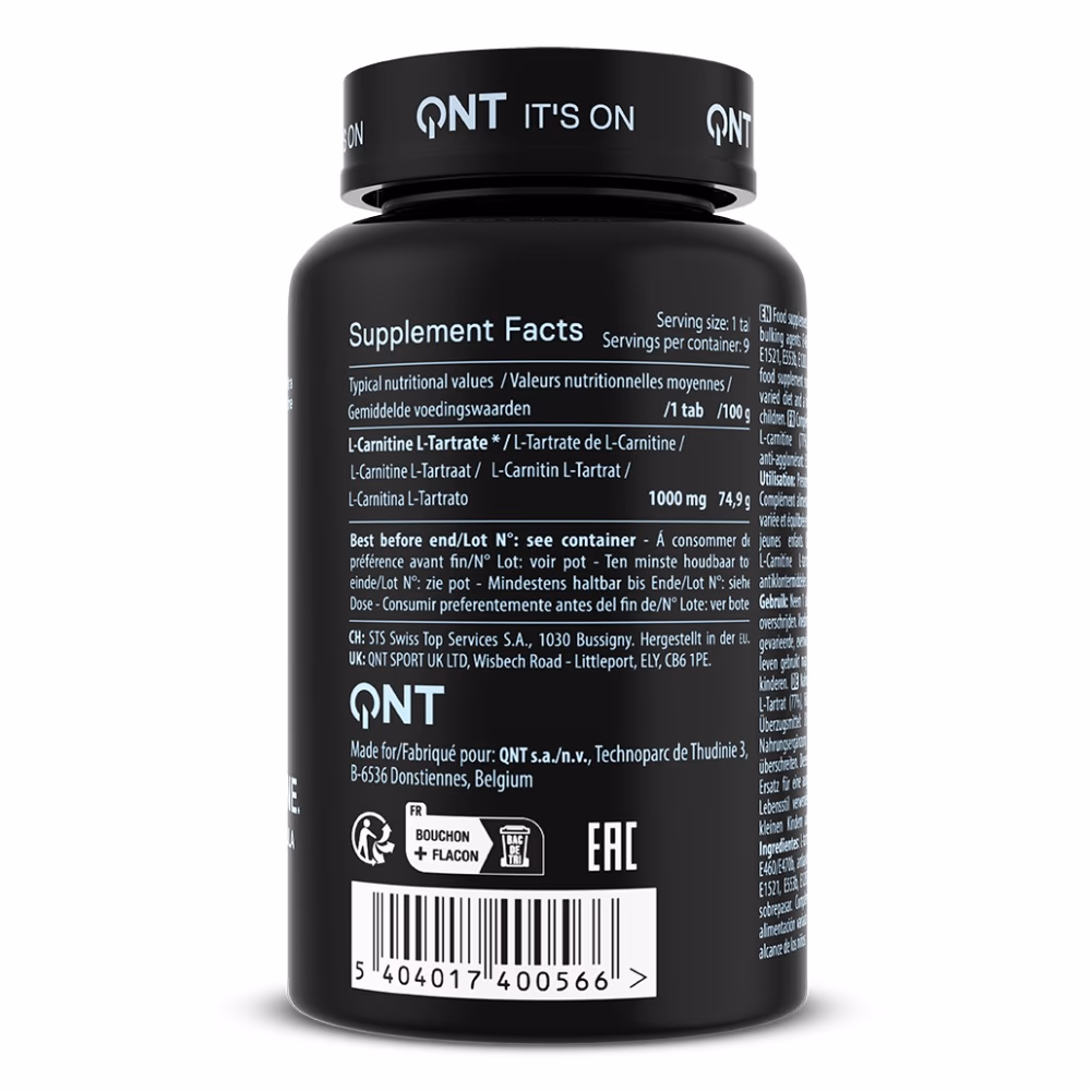 QNT L-Carnitine 1000mg – 90 Tablets 2