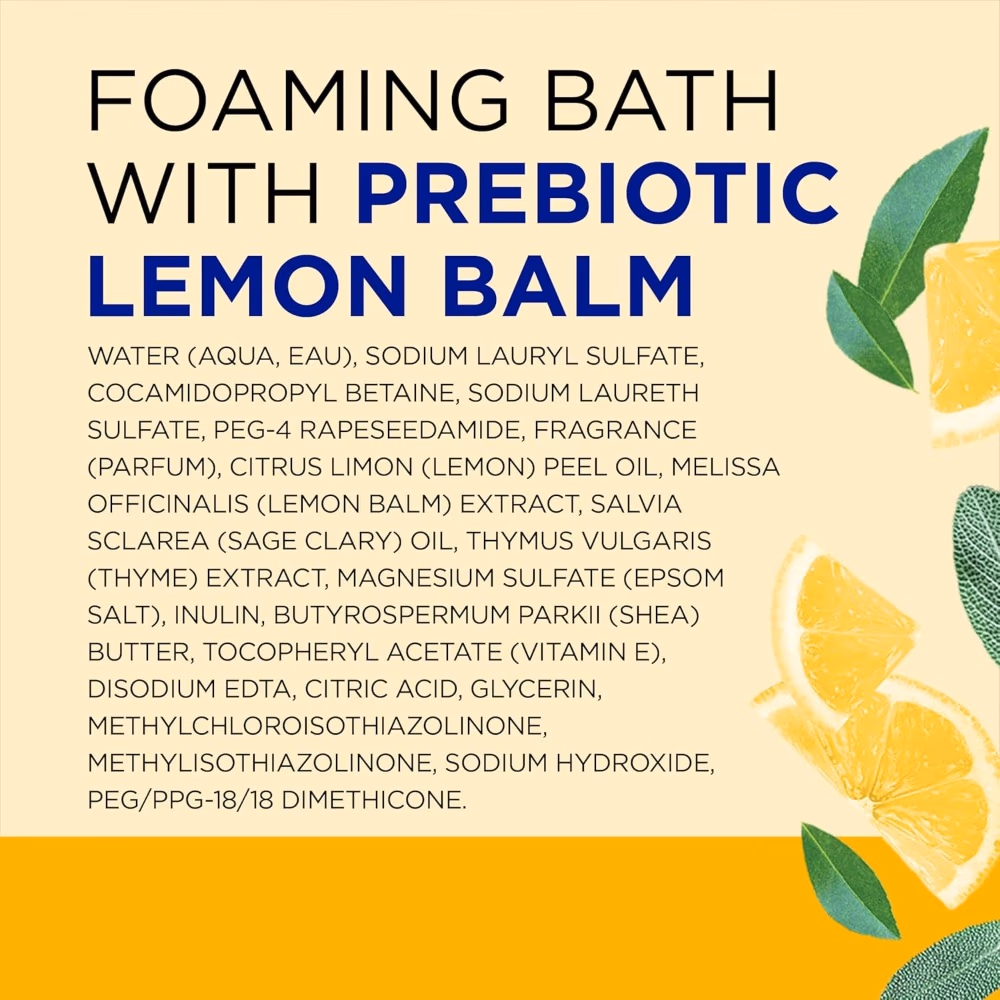 Dr Teal's Prebiotic Lemon Balm Foaming Bath 1000ml 5