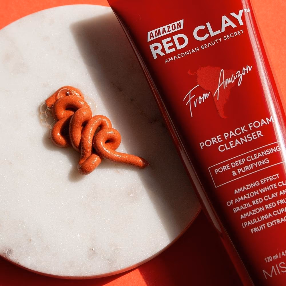Missha Amazon Red Clay Pore Foam Cleanser 120ml 4