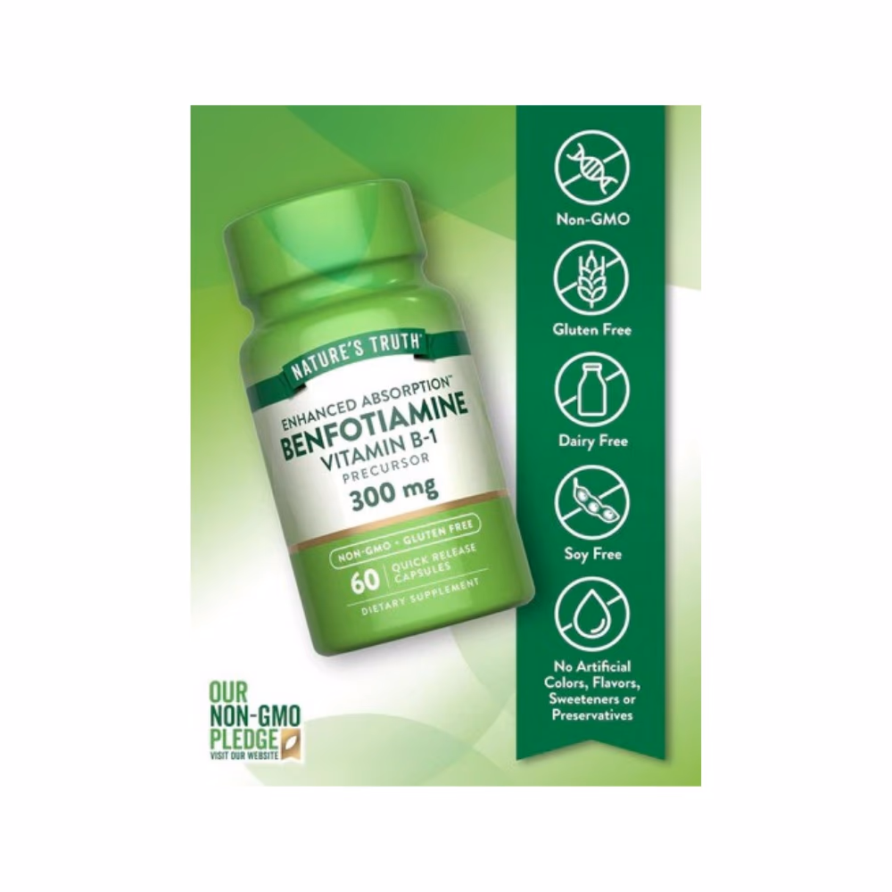 Nature's Truth Benfotiamine Vita B1 300mg Cap 60s 3