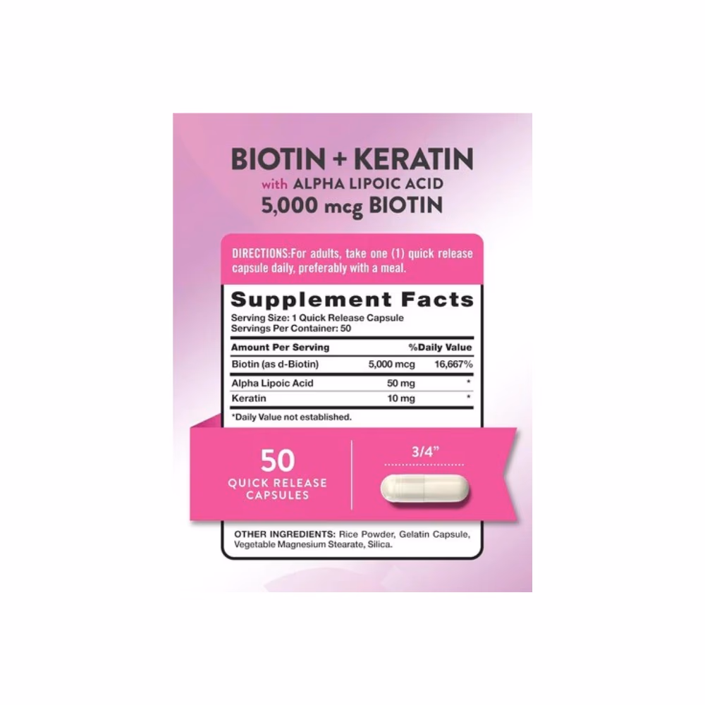 Nature's Truth Biotin + Keratin 50 Caps 2